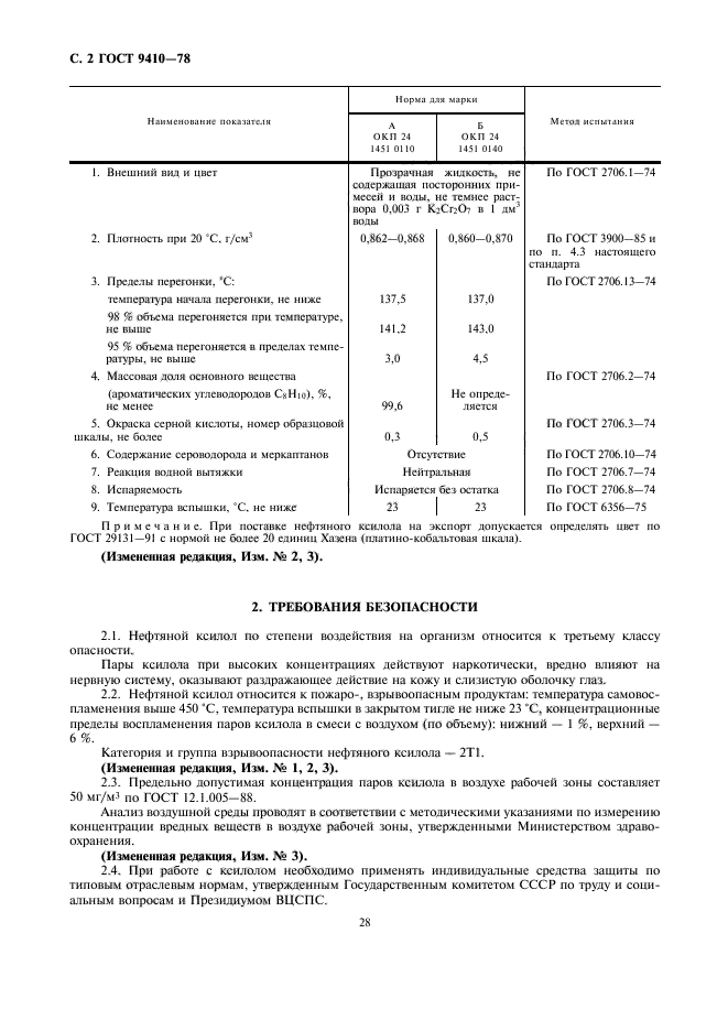 ГОСТ 9410-78. Ксилол Нефтяной. Технические Условия /