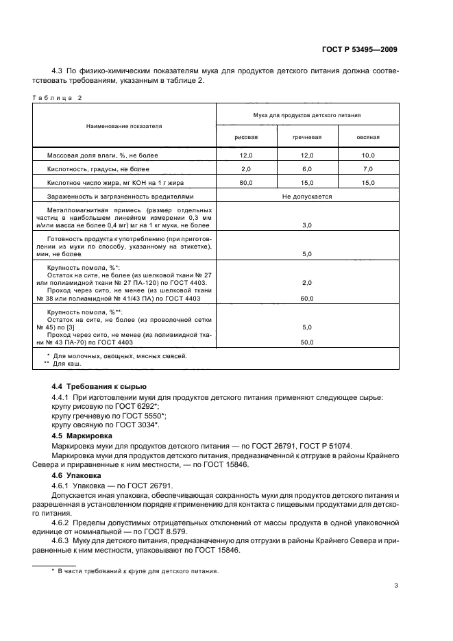 Какая каша по гост